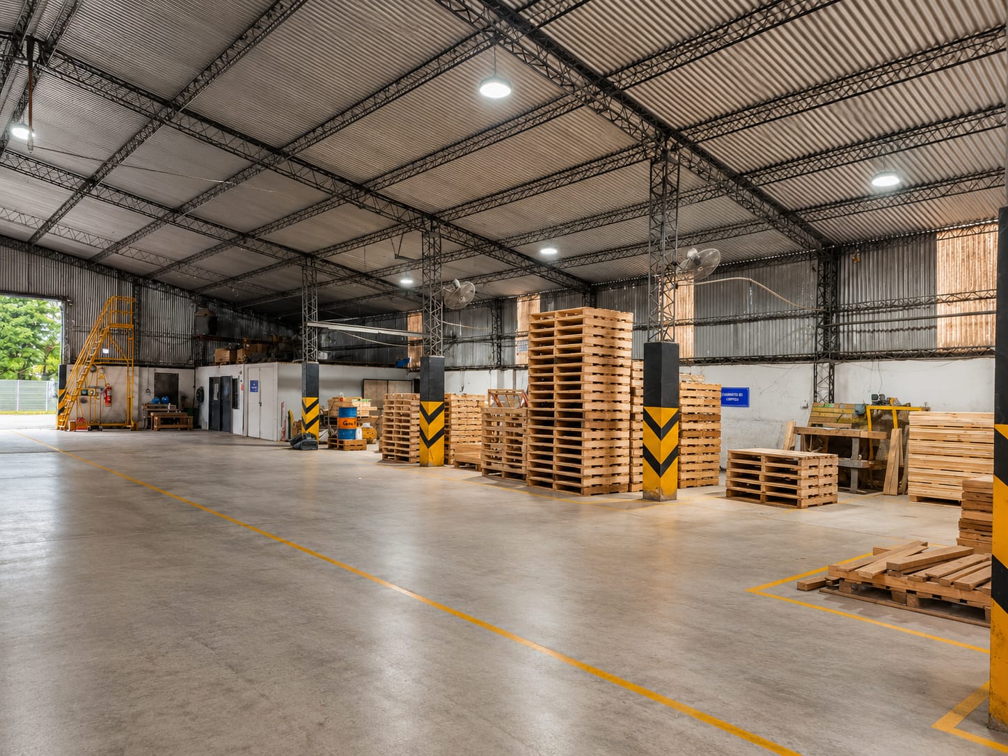 Galpón industrial Recupallets — planta Cañuelas